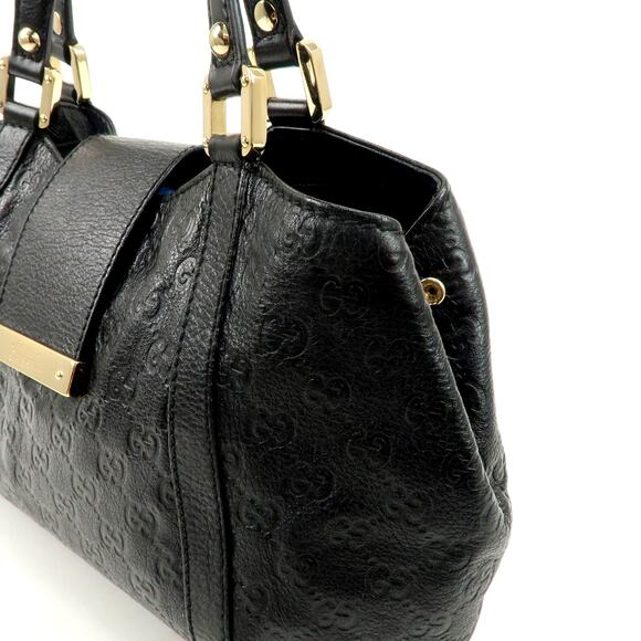 💎✨Authentic✨💎GUCCI Guccissima Leather Shoulder Bag Hand Bag Black - Picture 8 of 15